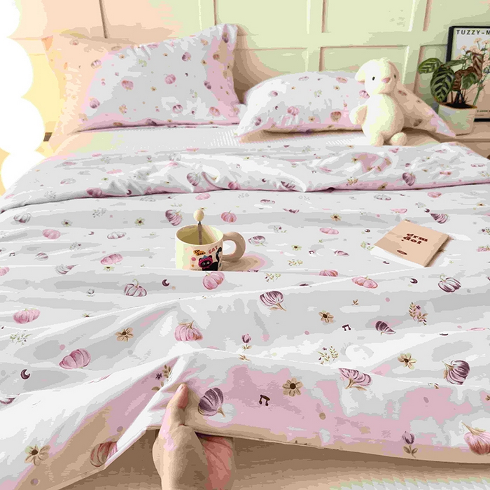 91家纺网 家纺一手货源 找家纺 乐居家纺 2025新款A类针织亲肤印花夏凉被空调被被子被芯 月亮南瓜