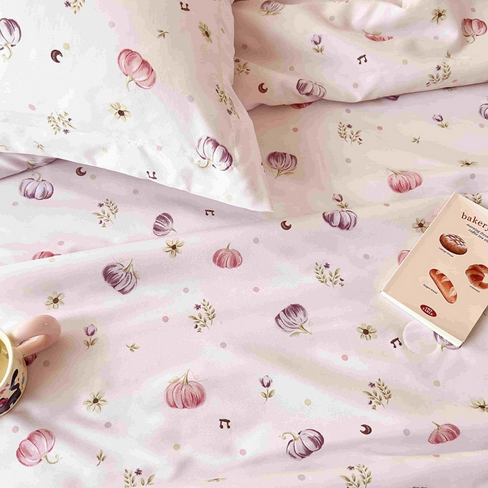 91家纺网 家纺一手货源 找家纺 乐居家纺 2025新款A类针织亲肤印花夏凉被空调被被子被芯 月亮南瓜