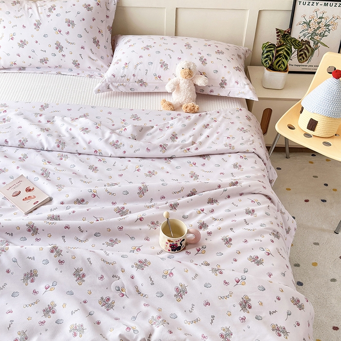 91家纺网 家纺一手货源 找家纺 乐居家纺 2025新款A类针织亲肤印花夏凉被空调被被子被芯 落花