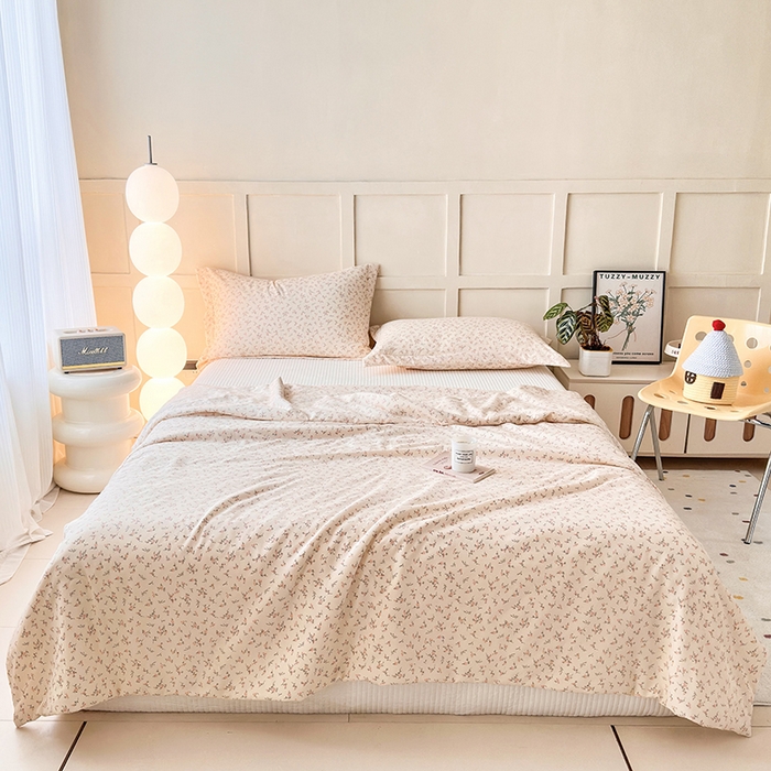 乐居家纺 2025新款A类针织亲肤印花夏凉被空调被被子被芯 问秋黄