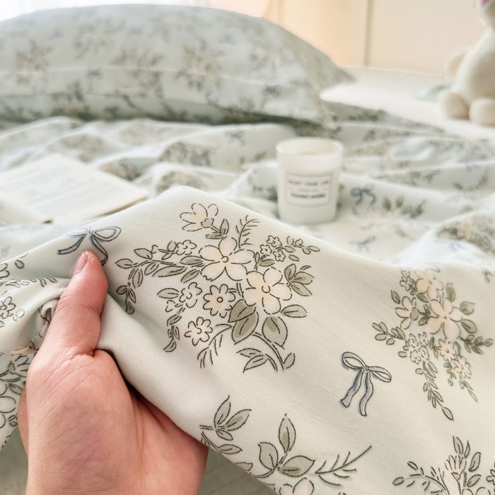 91家纺网 家纺一手货源 找家纺 乐居家纺 2025新款A类针织亲肤印花夏凉被空调被被子被芯 海棠