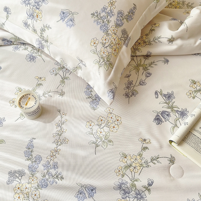 91家纺网 家纺一手货源 找家纺 乐居家纺 2025新款A类针织亲肤印花夏凉被空调被被子被芯 紫蔷薇