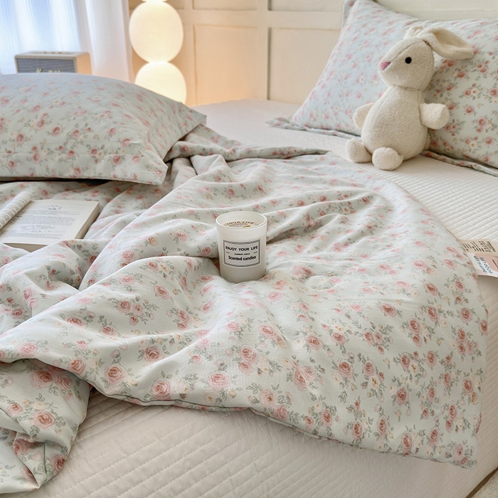 乐居家纺 2025新款A类针织亲肤印花夏凉被空调被被子被芯 语恋