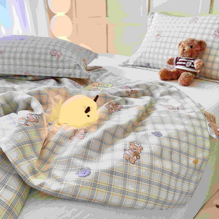 乐居家纺 2025新款A类针织亲肤印花夏凉被空调被被子被芯 熊先生