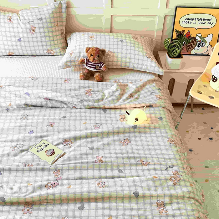 91家纺网 家纺一手货源 找家纺 乐居家纺 2025新款A类针织亲肤印花夏凉被空调被被子被芯 熊先生