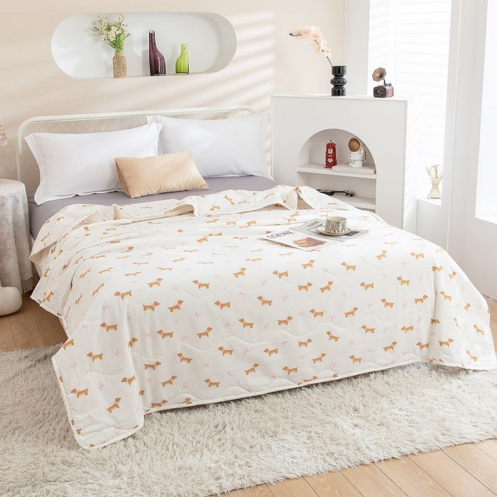 91家纺网 家纺一手货源 找家纺 （总）乐居家纺 2025新款水洗棉夏被波浪款包边夏凉被被子被芯