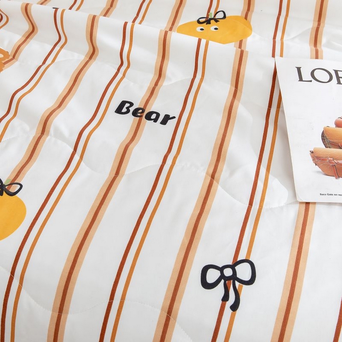 91家纺网 家纺一手货源 找家纺 乐居家纺 2025新款水洗棉夏被波浪款包边夏凉被被子被芯 杰克熊