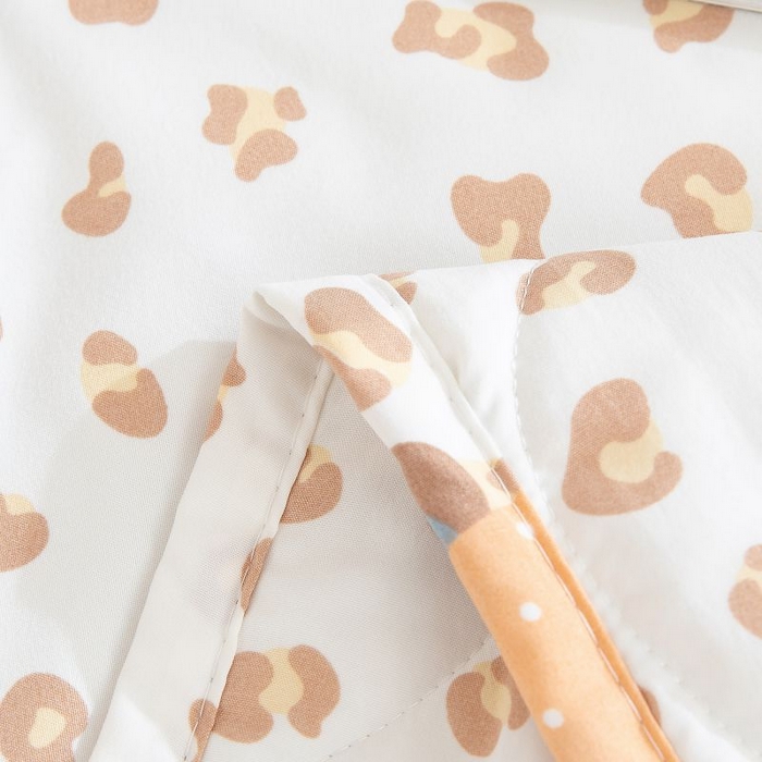 91家纺网 家纺一手货源 找家纺 乐居家纺 2025新款水洗棉夏被波浪款包边夏凉被被子被芯 咖啡熊