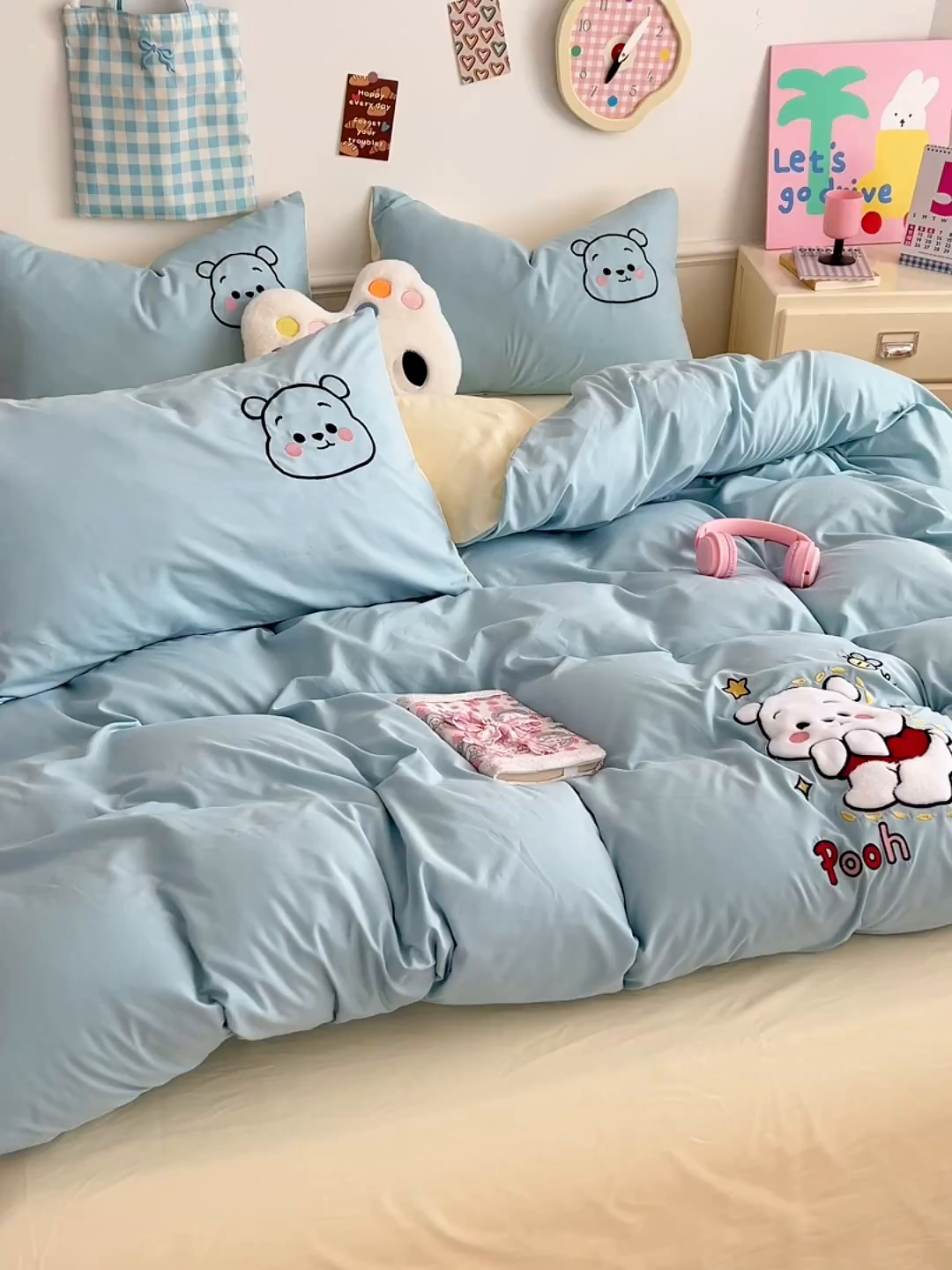 91家纺网 家纺一手货源 找家纺 （总）缦纱 2025新款水洗棉卡通贴布绣四件套