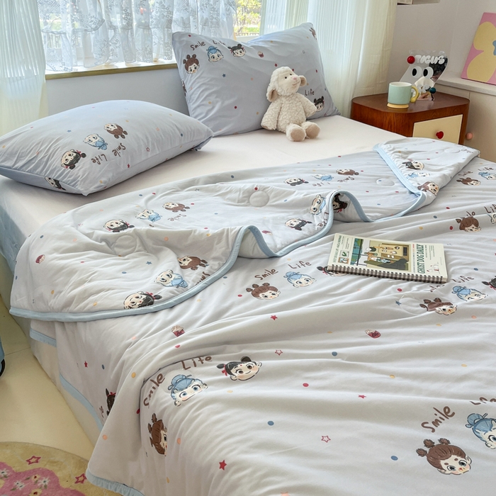 91家纺网 家纺一手货源 找家纺 （总）葡萄家 2025新款A类母婴级大豆纤维牛奶丝针织棉夏凉被（提供买家秀）