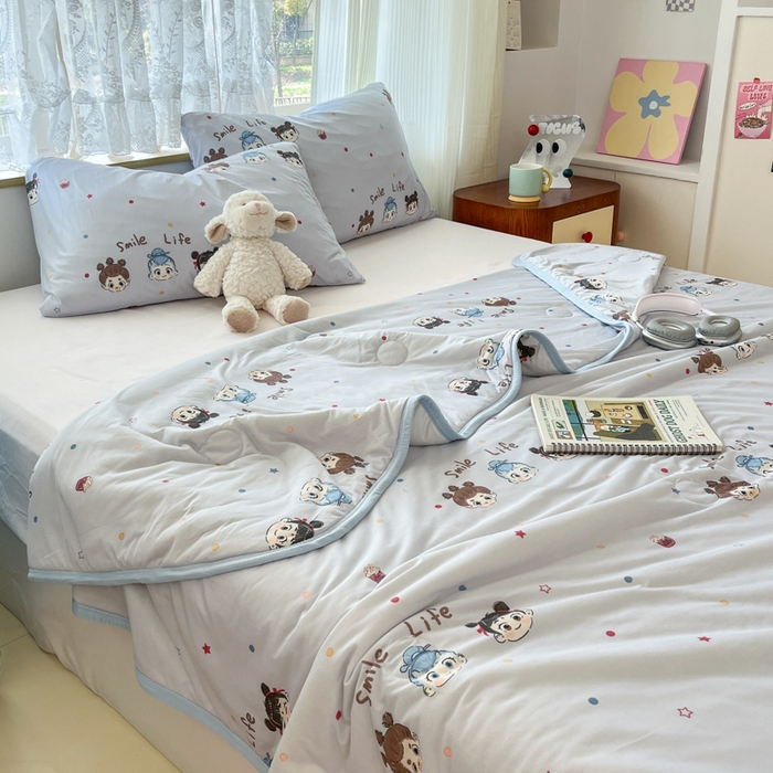 91家纺网 家纺一手货源 找家纺 （总）葡萄家 2025新款A类母婴级大豆纤维牛奶丝针织棉夏凉被（提供买家秀）