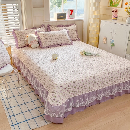 91家纺网 家纺一手货源 找家纺 （总）雅眠居 2025直播爆款5D大版数码印花牛奶绒床盖四件套宝宝绒床裙