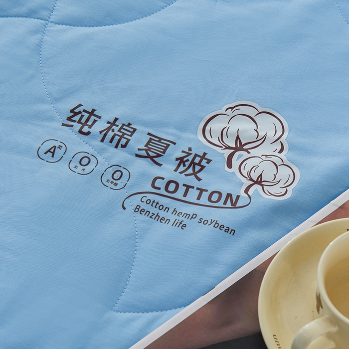 91家纺网 家纺一手货源 找家纺 被多多 2025新款全棉纯棉羽丝棉夏被夏凉被空调被 天空蓝