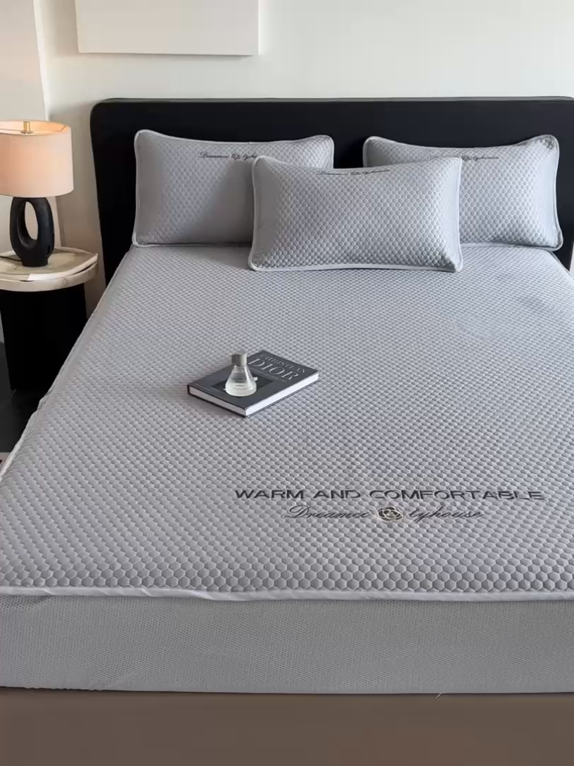 91家纺网 家纺一手货源 找家纺 笙意家纺 2025新款豆豆凉感软席-兰娜 兰娜-淡雅灰