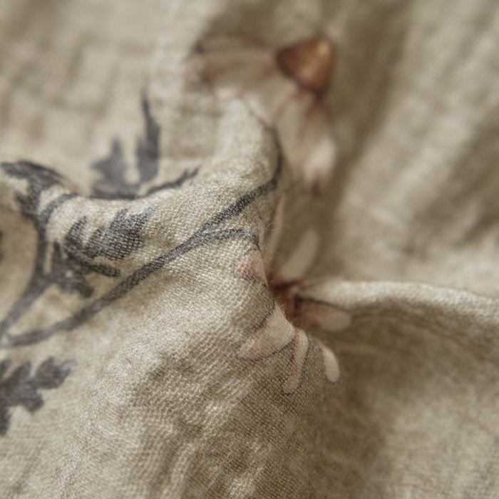 91家纺网 家纺一手货源 找家纺 安莱生活2025新款A类全棉双层皱皱纱夏凉被 夏被 织麦-咖