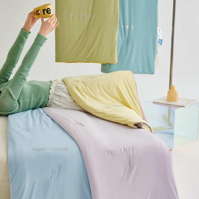 91家纺网 家纺一手货源 找家纺 莱福仕家纺 2025新款凉感兰精天丝夏被系列 组合图