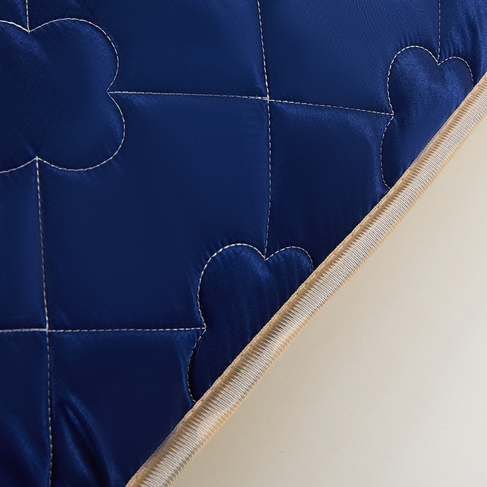 91家纺网 家纺一手货源 找家纺 梦舒羽 2025新款夏季冰丝凉感夹棉枕套单人一对装可水洗加厚枕头套宿舍48x74cm枕芯套 夹棉加厚-深海蓝