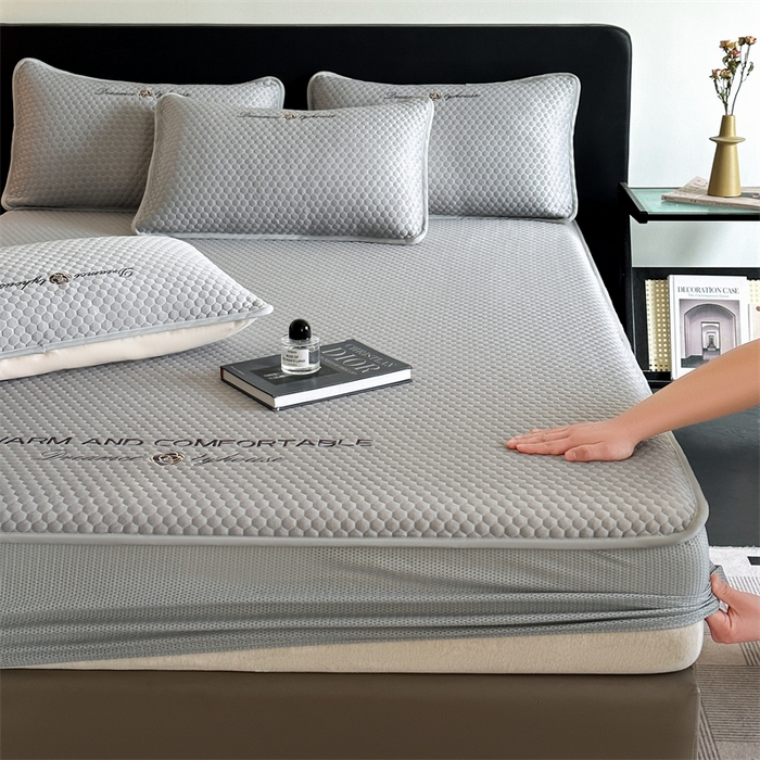 91家纺网 家纺一手货源 找家纺 笙意家纺 2025新款豆豆凉感软席-兰娜 兰娜-淡雅灰