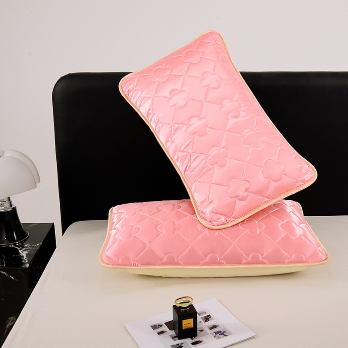 91家纺网 家纺一手货源 找家纺 梦舒羽 2025新款夏季冰丝凉感夹棉枕套单人一对装可水洗加厚枕头套宿舍48x74cm枕芯套 夹棉加厚-玉色