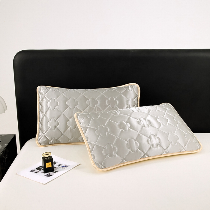 91家纺网 家纺一手货源 找家纺 （总）梦舒羽 2025新款夏季冰丝凉感夹棉枕套单人一对装可水洗加厚枕头套宿舍48x74cm枕芯套