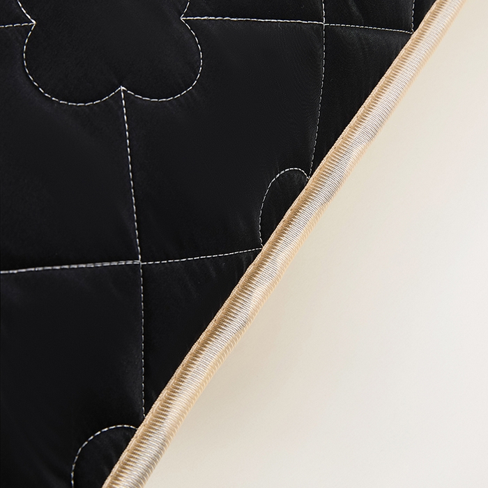 91家纺网 家纺一手货源 找家纺 梦舒羽 2025新款夏季冰丝凉感夹棉枕套单人一对装可水洗加厚枕头套宿舍48x74cm枕芯套 夹棉加厚-尊贵黑