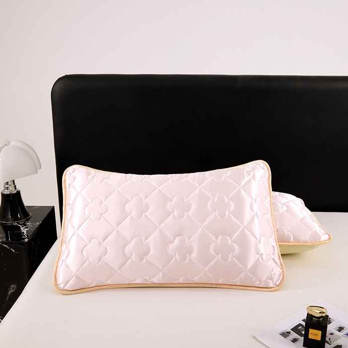 91家纺网 家纺一手货源 找家纺 梦舒羽 2025新款夏季冰丝凉感夹棉枕套单人一对装可水洗加厚枕头套宿舍48x74cm枕芯套 夹棉加厚-淡雅玉