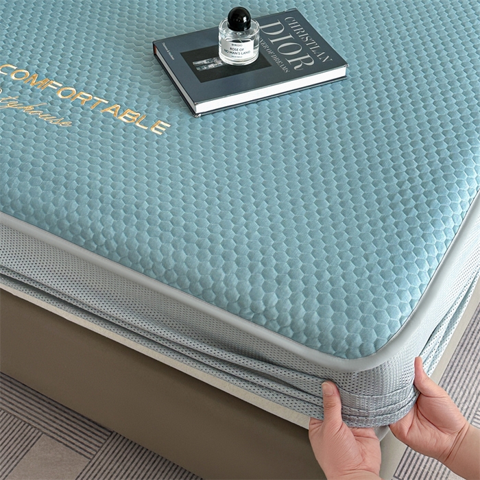 91家纺网 家纺一手货源 找家纺 笙意家纺 2025新款豆豆凉感软席-兰娜 兰娜-冰川绿