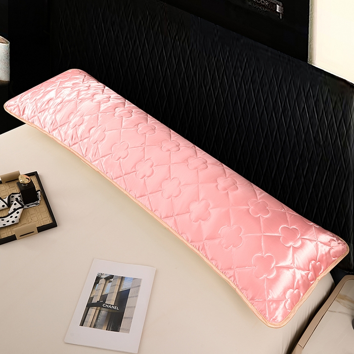 91家纺网 家纺一手货源 找家纺 梦舒羽 2025新款夏季冰丝凉感夹棉枕套双人情侣枕头套加长加厚枕芯套1.5m内胆套 夹棉加厚-玉色