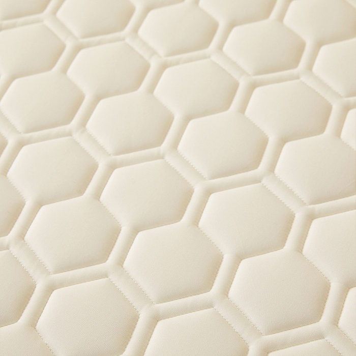 91家纺网 家纺一手货源 找家纺 锦逸2025新款牛奶丝乳胶床垫 六边形白