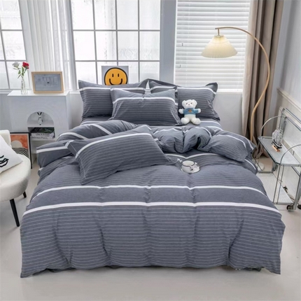 91家纺网 家纺一手货源 找家纺 （总）喜四方 2025新款全棉色织水洗棉单被套