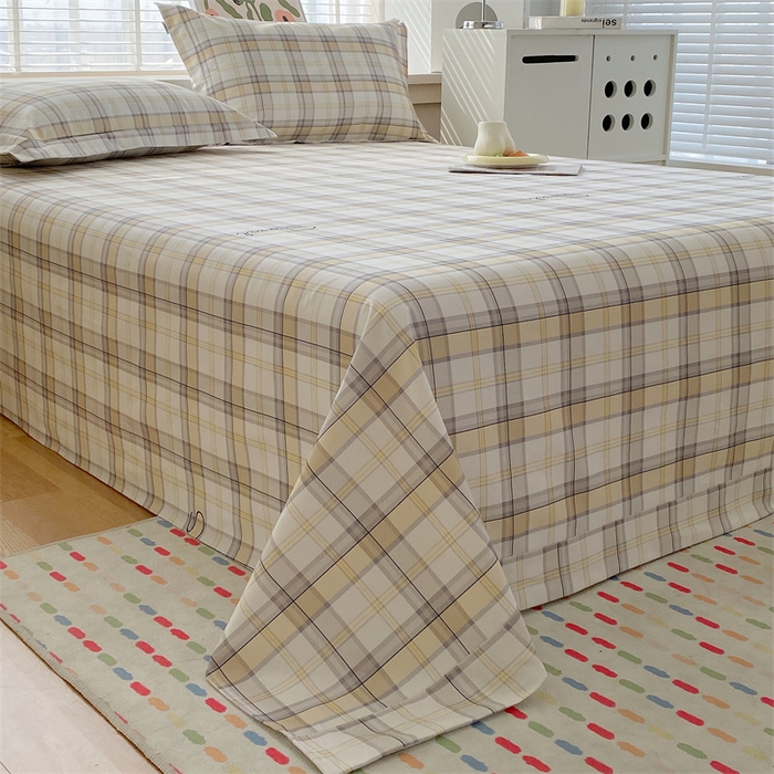 91家纺网 家纺一手货源 找家纺 凯磊2025新款老粗布印花单品床单床单单件 暖格舒居