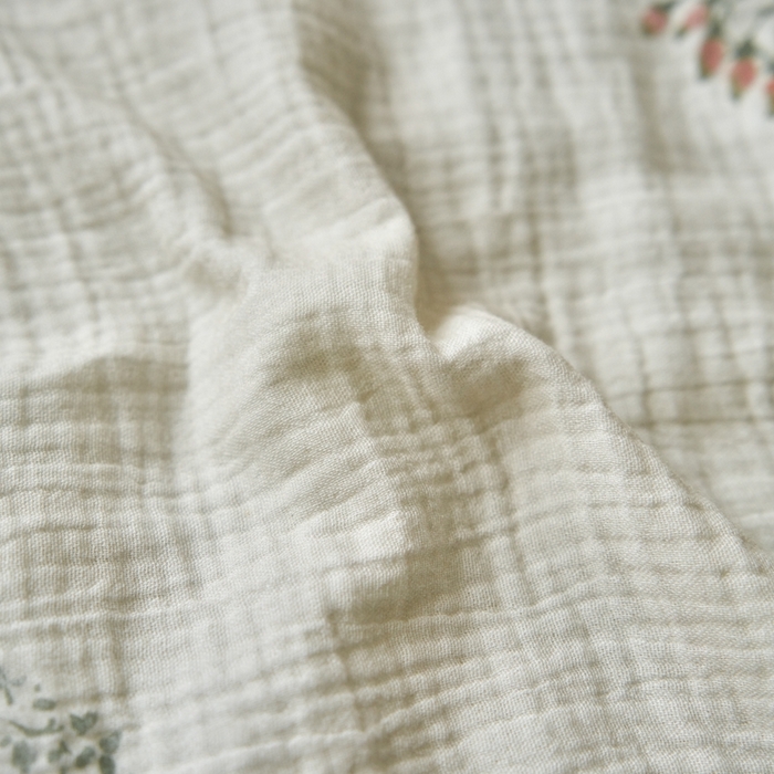 91家纺网 家纺一手货源 找家纺 安莱生活2025新款A类全棉双层皱皱纱夏凉被 夏被  白茶清风