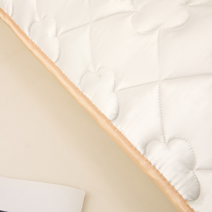 91家纺网 家纺一手货源 找家纺 梦舒羽 2025新款夏季冰丝凉感夹棉枕套双人情侣枕头套加长加厚枕芯套1.5m内胆套 夹棉加厚-珍珠白