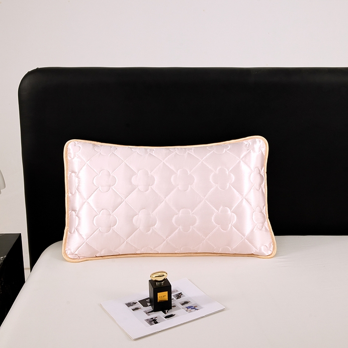 91家纺网 家纺一手货源 找家纺 梦舒羽 2025新款夏季冰丝凉感夹棉枕套单人一对装可水洗加厚枕头套宿舍48x74cm枕芯套 夹棉加厚-淡雅玉