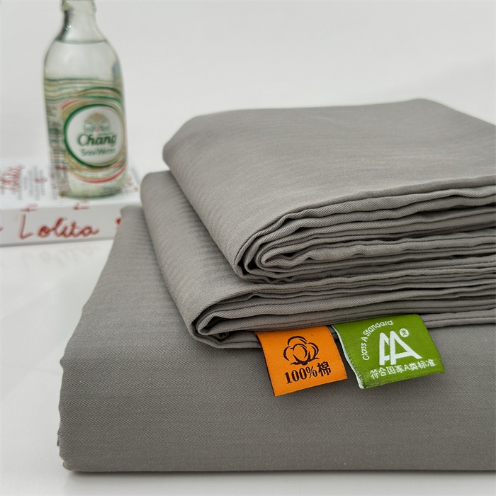 91家纺网 家纺一手货源 找家纺 丽涵家纺 2025新款全棉大雁纹单品床单床单三件套 good深银灰