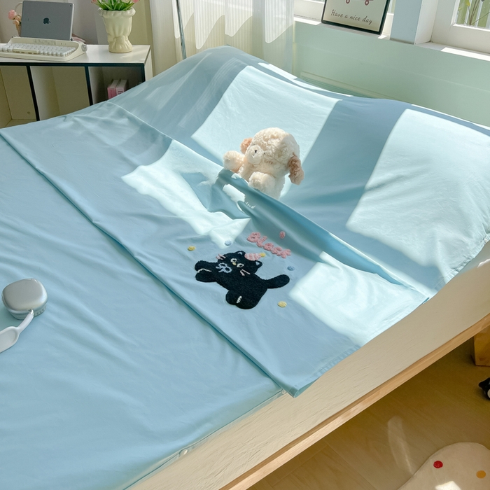 91家纺网 家纺一手货源 找家纺 （总）柒星睡袋 2025新款款40支全棉纯色毛巾绣可拆分隔脏睡袋