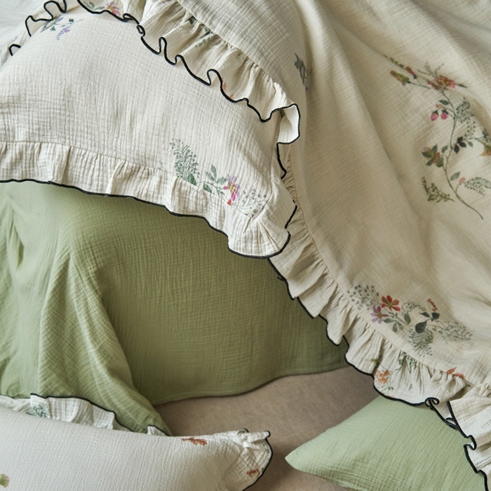 91家纺网 家纺一手货源 找家纺 （总）安莱生活2025新款A类全棉双层皱皱纱夏凉被