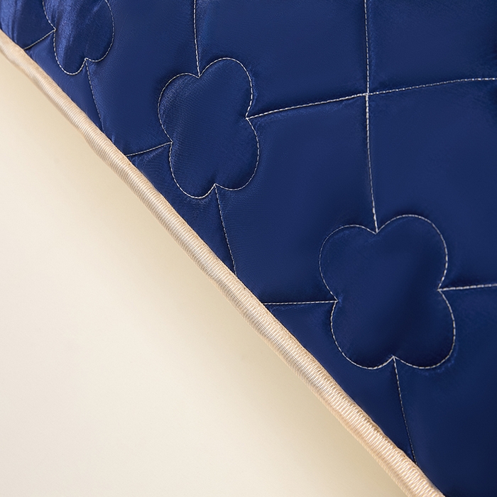 91家纺网 家纺一手货源 找家纺 梦舒羽 2025新款夏季冰丝凉感夹棉枕套双人情侣枕头套加长加厚枕芯套1.5m内胆套 夹棉加厚-深海蓝