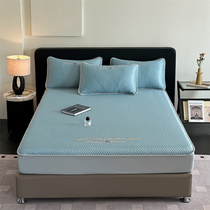 91家纺网 家纺一手货源 找家纺 笙意家纺 2025新款豆豆凉感软席-兰娜 兰娜-冰川绿