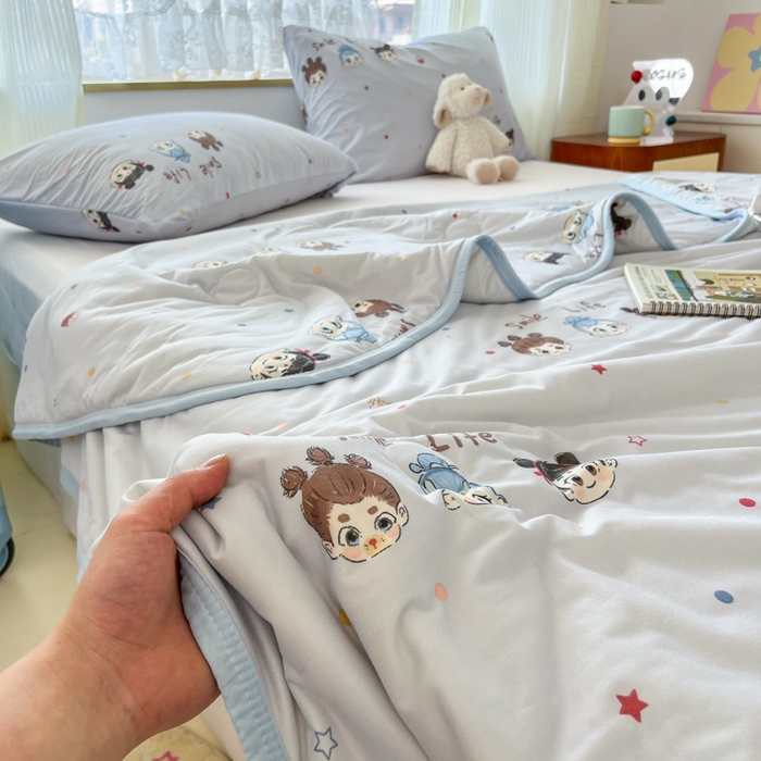 91家纺网 家纺一手货源 找家纺 葡萄家 2025新款A类母婴级大豆纤维牛奶丝针织棉夏凉被（提供买家秀）哪吒