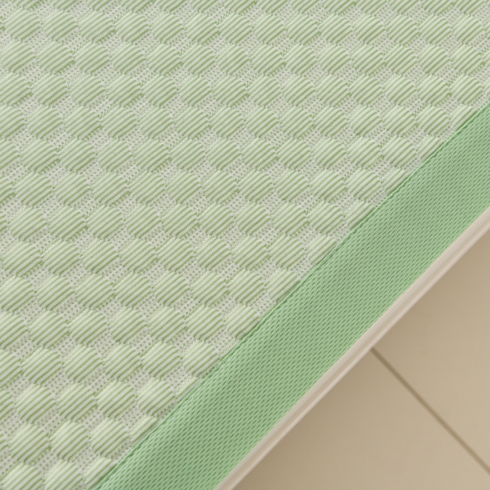 91家纺网 家纺一手货源 找家纺 梦之星 2025新款凉豆豆凉席三件套 纯色床席款-绿