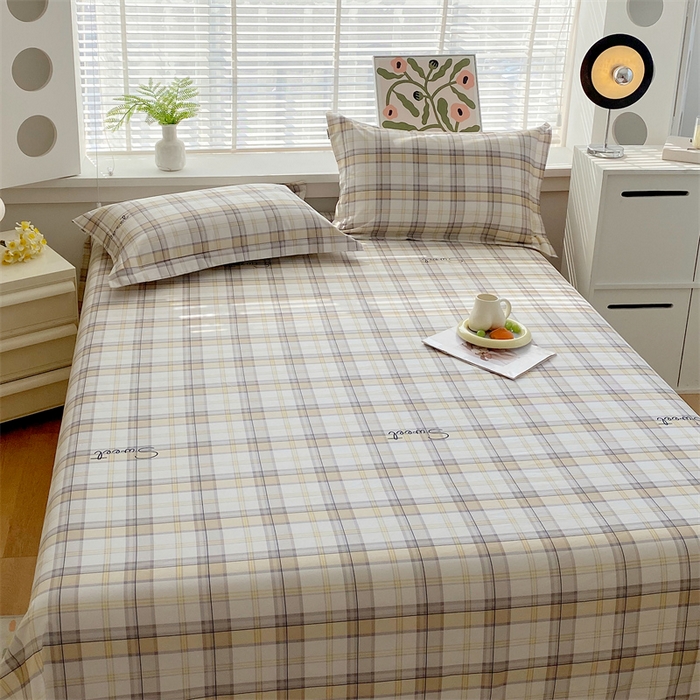 91家纺网 家纺一手货源 找家纺 凯磊2025新款老粗布印花单品床单床单单件 暖格舒居