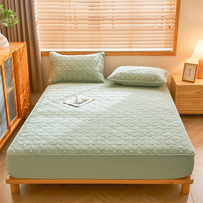 91家纺网 家纺一手货源 找家纺 （总）3C 2025全棉蚕丝蛋白夹棉床笠