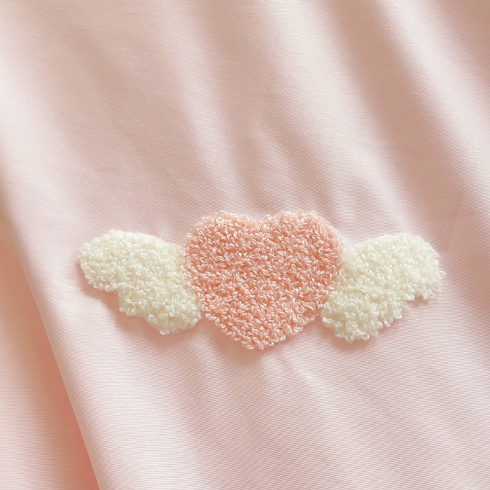 91家纺网 家纺一手货源 找家纺 锦觅家纺  2025新款奶油小清新毛巾绣全棉纯棉四件套-风格一（专版散花必须控价） 甜心小猫