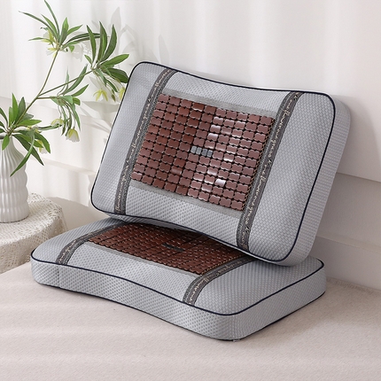 91家纺网 家纺一手货源 找家纺 （总）梦叶草 2025新款夏季夏凉凉席枕芯冰丝冰藤决明子护颈椎记忆棉枕头助睡眠冰藤麻将枕芯