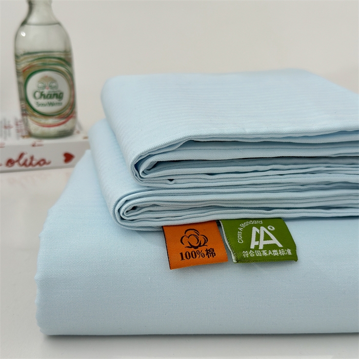 91家纺网 家纺一手货源 找家纺 丽涵家纺 2025新款全棉大雁纹单品床单床单三件套 good晴空蓝