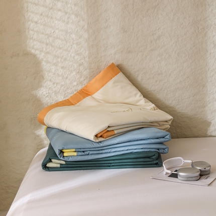 简宜家居（朝初家纺） 2025新款纯棉刺绣山茶花大豆被 叠拍