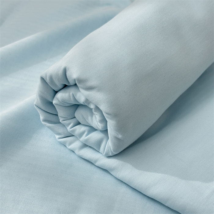 91家纺网 家纺一手货源 找家纺 丽涵家纺 2025新款全棉大雁纹单品床单床单三件套 good晴空蓝