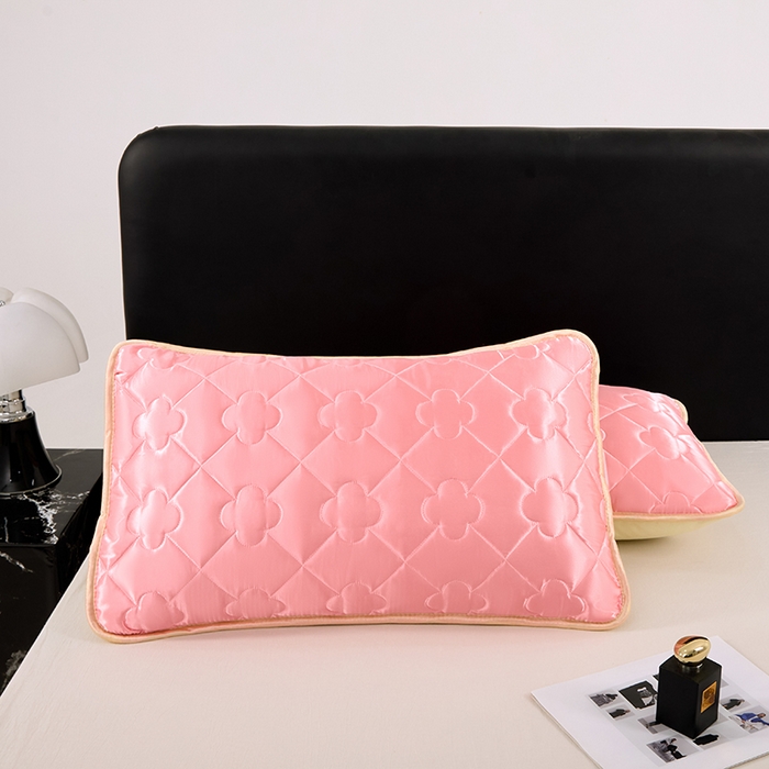 91家纺网 家纺一手货源 找家纺 梦舒羽 2025新款夏季冰丝凉感夹棉枕套单人一对装可水洗加厚枕头套宿舍48x74cm枕芯套 夹棉加厚-玉色