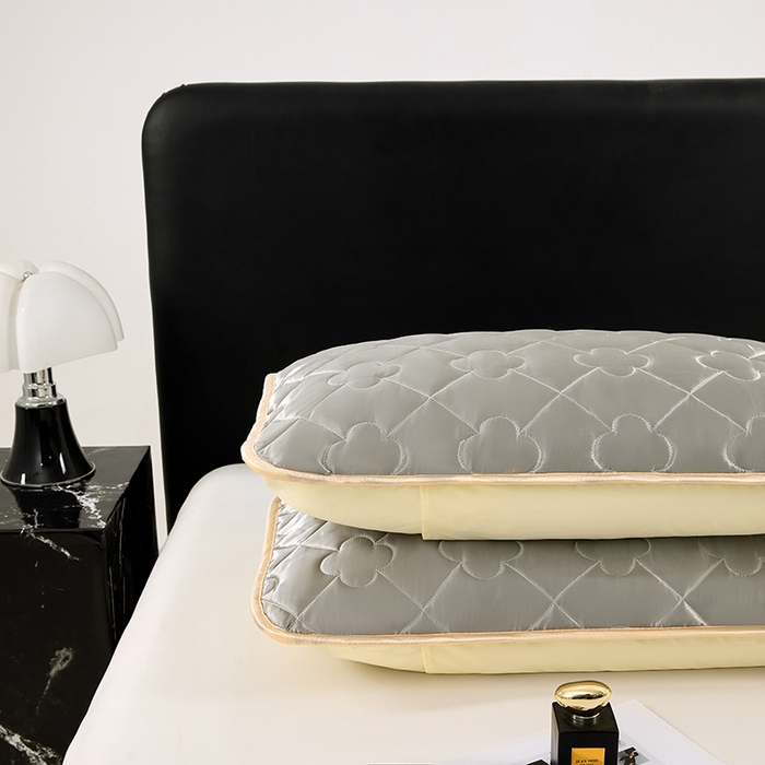 91家纺网 家纺一手货源 找家纺 （总）梦舒羽 2025新款夏季冰丝凉感夹棉枕套单人一对装可水洗加厚枕头套宿舍48x74cm枕芯套